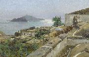 Franz Schreyer View of Capri oil painting on canvas